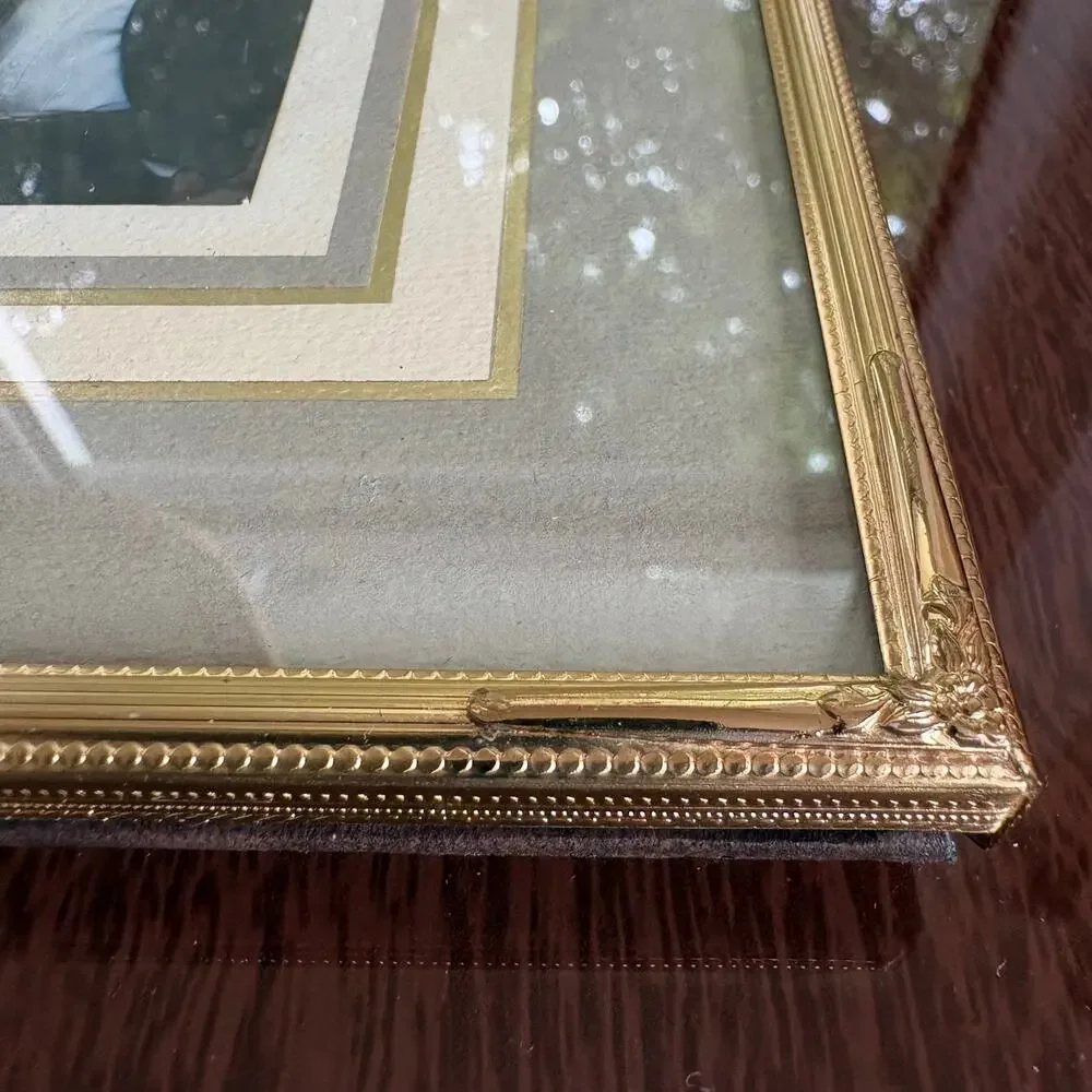 Vintage Hallmark Gold Tone Ornate 8x10 Triple Photo Frame